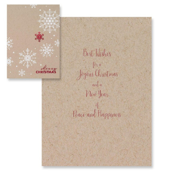 Kraft Holiday Greetings Christmas Card Pack of 24 - Picture 5 of 5